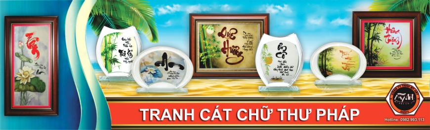 Tranh Cát Chữ Thư Pháp