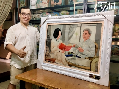 TRANH CÁT CHÂN DUNG - DOANH NHÂN MR.DON LAM - Phó Chủ tịch Hội đồng Viện - Chủ Tịch Quỹ tài trợ VinaCapital - TGĐ Tập Đoàn VinaCapital - Tv Hội đồng Tư vấn cải cách thủ tục hành chính của Thủ Tướng