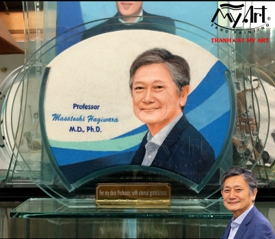 Tác Phẩm Tranh cát tri ân Giáo sư - Món quà ý nghĩa được chế tác từ NGHỆ THUẬT TRANH CÁT - GS.TS.BS. MASATOSHI HAGIWARA - Trường Cao học Y khoa Đại học Kyoto, Nhật Bản