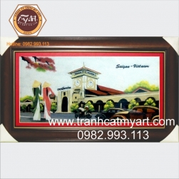 Tranh Cát Phong Cảnh Chợ Bến Thành - PCT3046