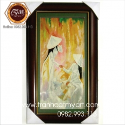 Tranh Cát áo dài Việt Nam - PCT3015