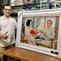 TRANH CÁT CHÂN DUNG - DOANH NHÂN MR.DON LAM - Phó Chủ tịch Hội đồng Viện - Chủ Tịch Quỹ tài trợ VinaCapital - TGĐ Tập Đoàn VinaCapital - Tv Hội đồng Tư vấn cải cách thủ tục hành chính của Thủ Tướng